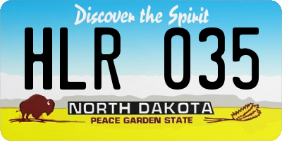 ND license plate HLR035