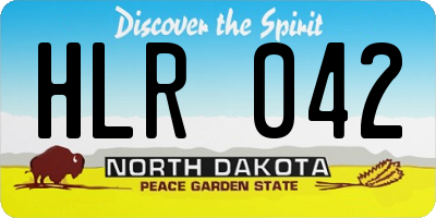 ND license plate HLR042