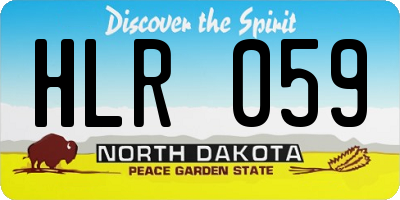 ND license plate HLR059