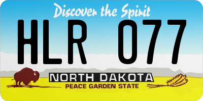 ND license plate HLR077