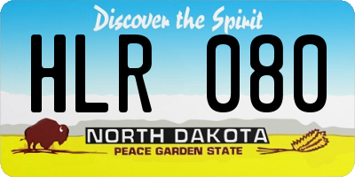 ND license plate HLR080