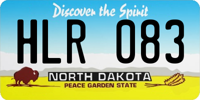 ND license plate HLR083