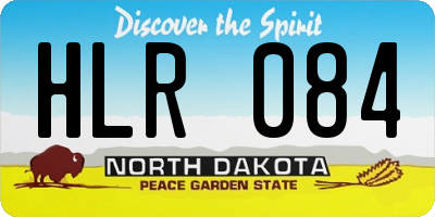 ND license plate HLR084