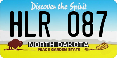 ND license plate HLR087