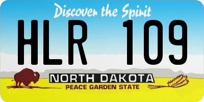 ND license plate HLR109