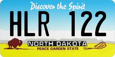 ND license plate HLR122