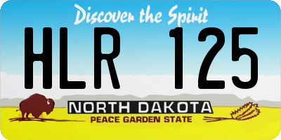 ND license plate HLR125