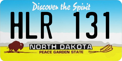 ND license plate HLR131