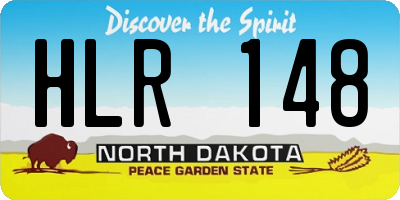 ND license plate HLR148