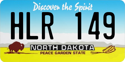 ND license plate HLR149