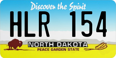 ND license plate HLR154