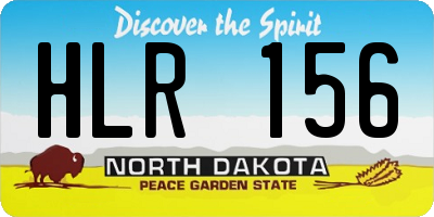 ND license plate HLR156