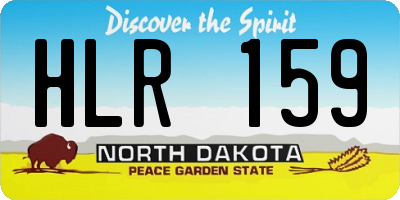 ND license plate HLR159