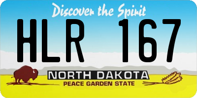 ND license plate HLR167