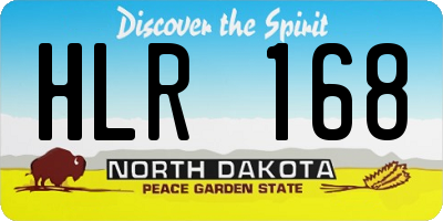 ND license plate HLR168