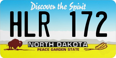 ND license plate HLR172