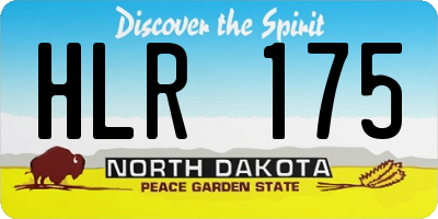 ND license plate HLR175