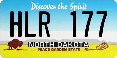 ND license plate HLR177