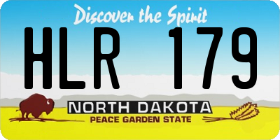 ND license plate HLR179