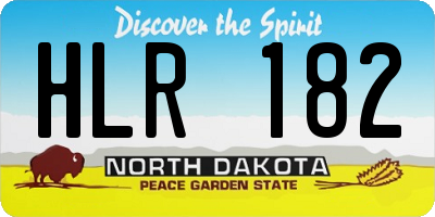 ND license plate HLR182