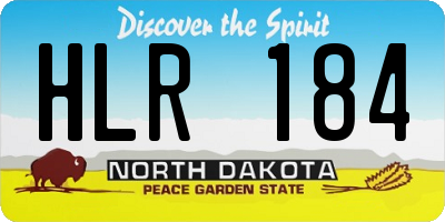 ND license plate HLR184