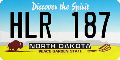 ND license plate HLR187