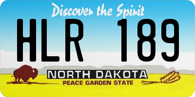 ND license plate HLR189