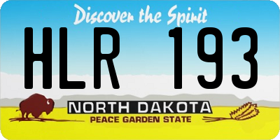 ND license plate HLR193