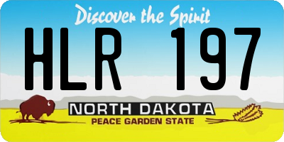 ND license plate HLR197