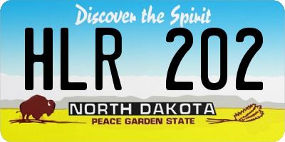 ND license plate HLR202