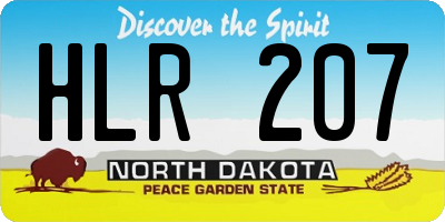 ND license plate HLR207