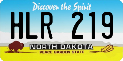 ND license plate HLR219