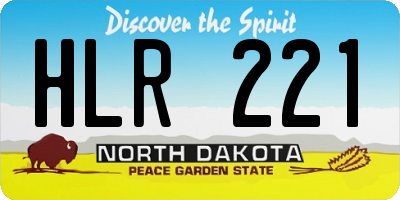 ND license plate HLR221