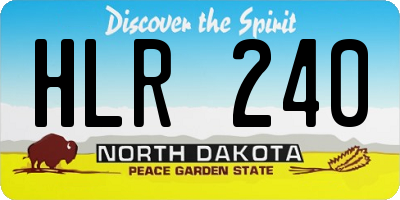 ND license plate HLR240