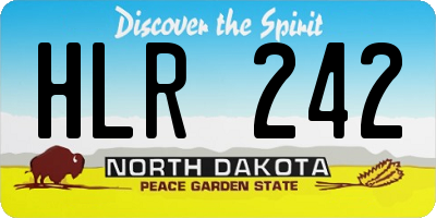 ND license plate HLR242