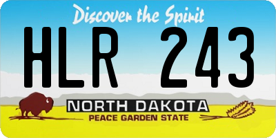 ND license plate HLR243