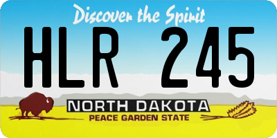 ND license plate HLR245