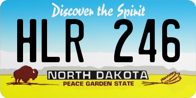 ND license plate HLR246