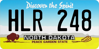 ND license plate HLR248