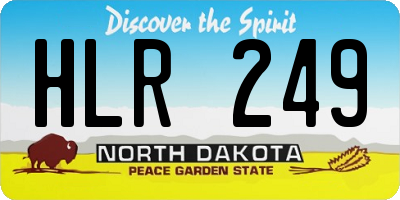 ND license plate HLR249