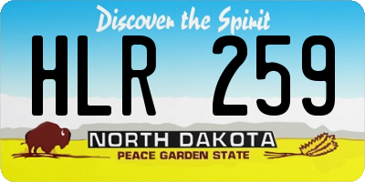 ND license plate HLR259