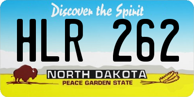 ND license plate HLR262