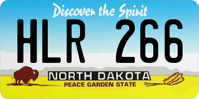 ND license plate HLR266