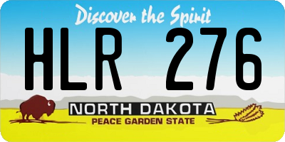 ND license plate HLR276
