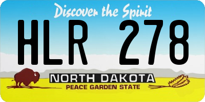 ND license plate HLR278