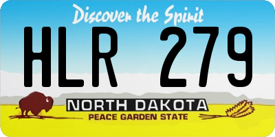 ND license plate HLR279