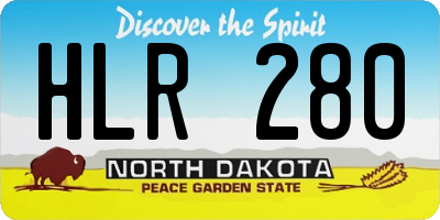 ND license plate HLR280
