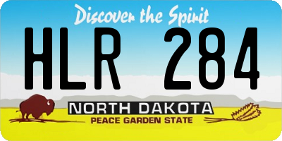 ND license plate HLR284