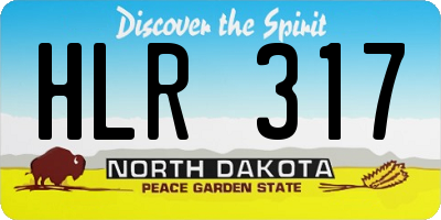 ND license plate HLR317