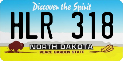 ND license plate HLR318